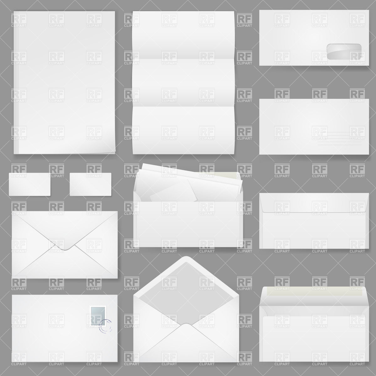 1200x1200 Office Paper And Envelope Vector Image Of Business, Finance