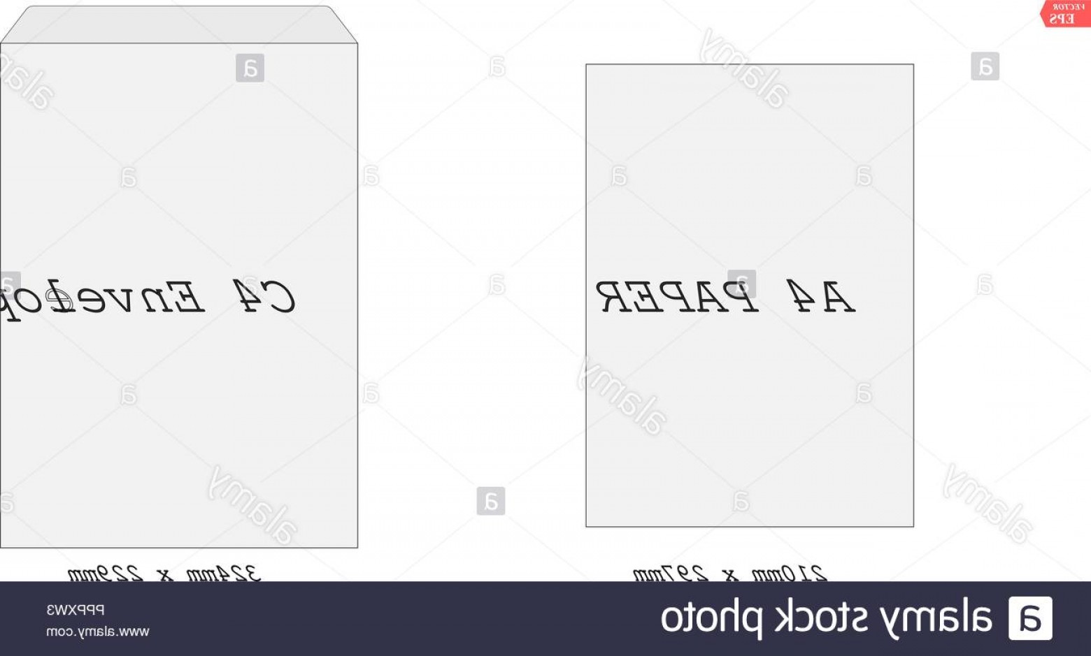 1560x939 C Blank Mockup White Letter Paper Envelope Vector Template