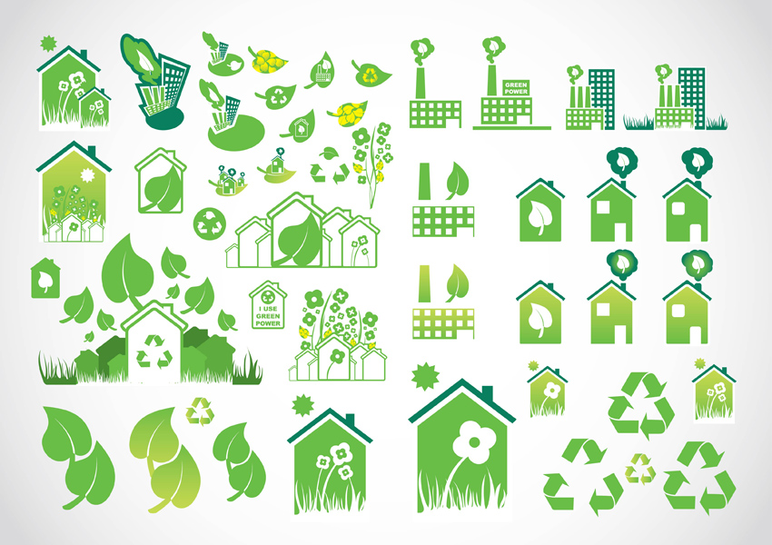 850x600 Environmental Icons Vector Art Graphics