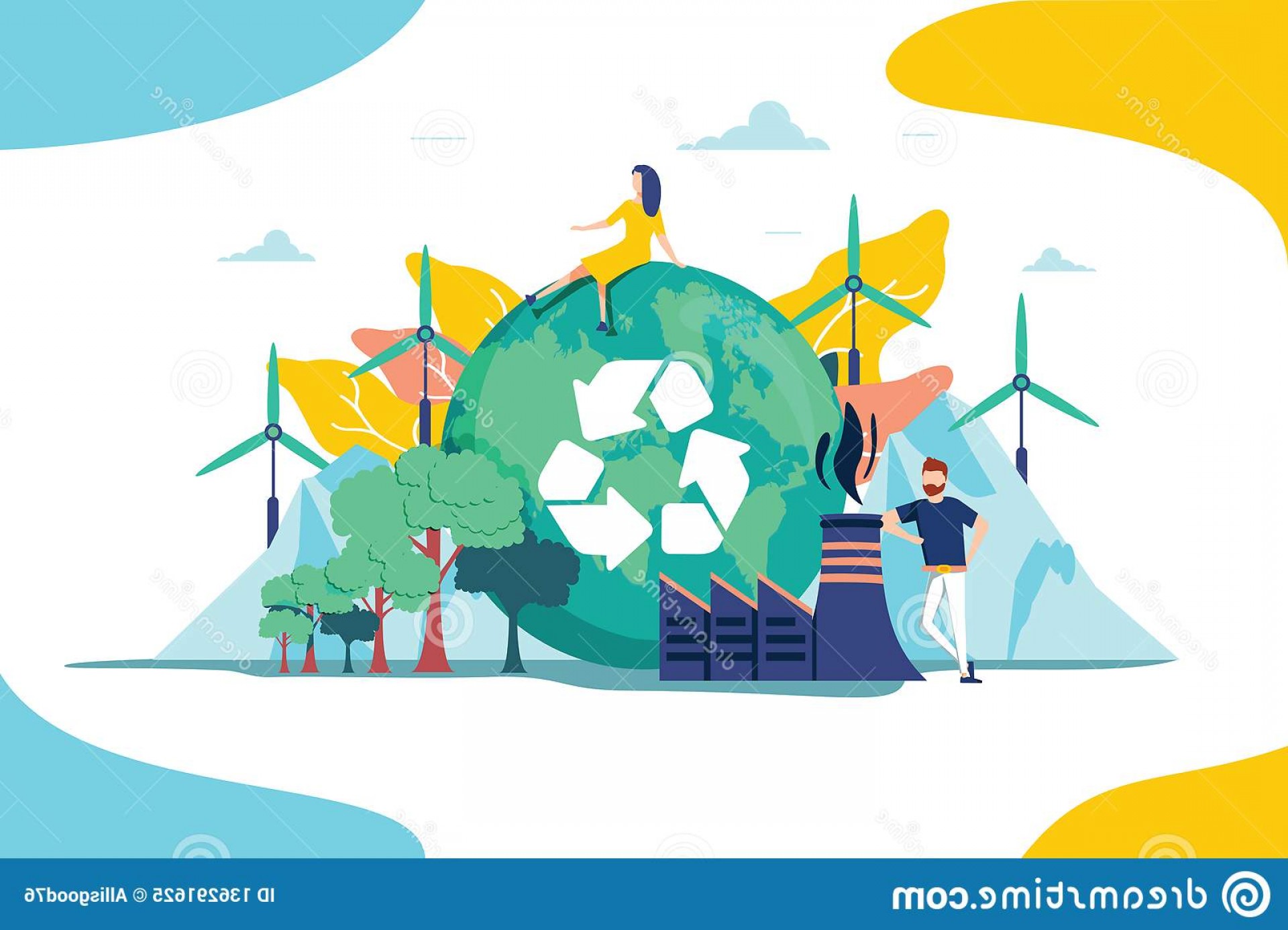 1920x1386 Environment Vector Illustration Renewable Nature Resources
