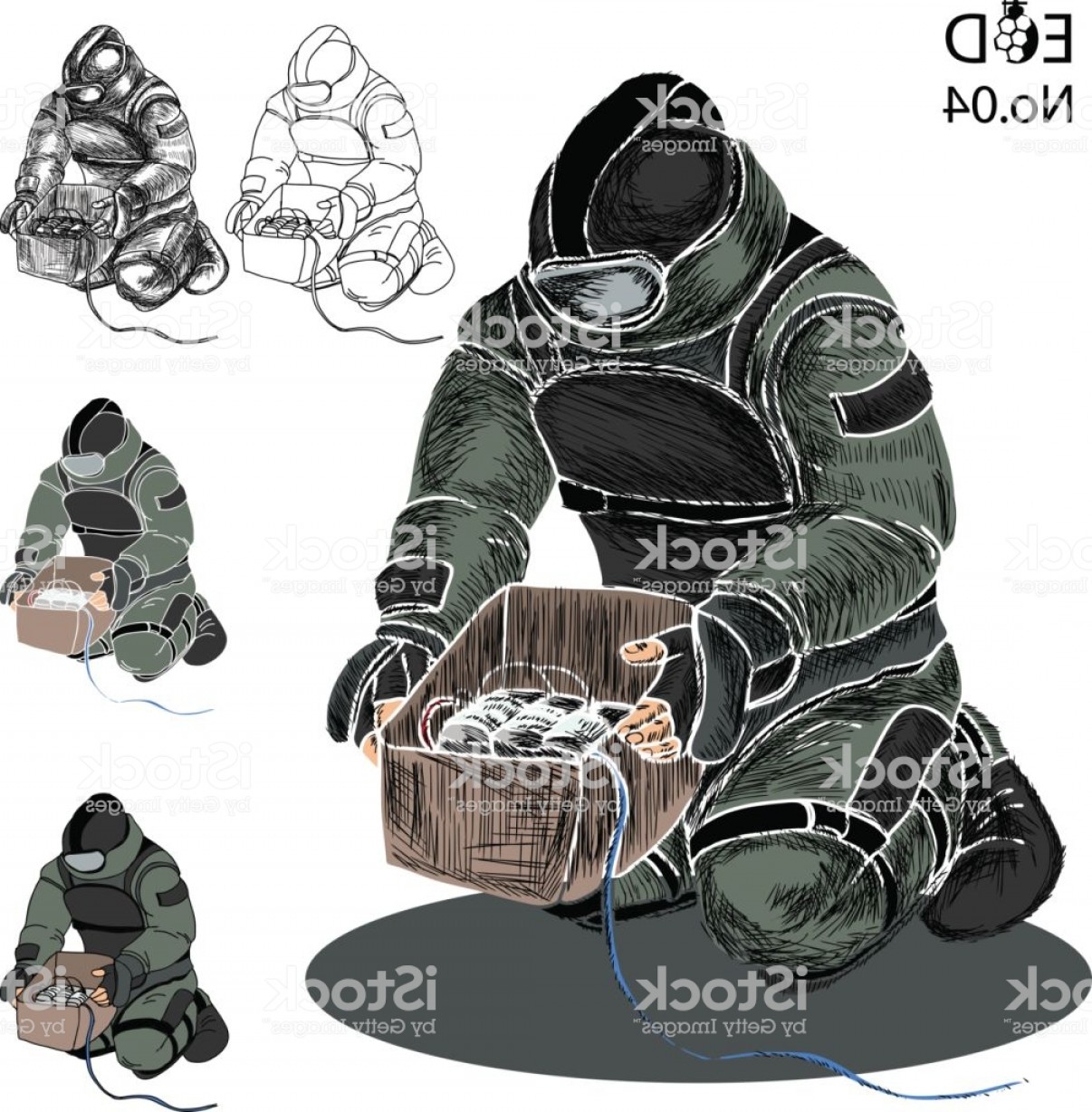 1206x1228 Bomb Disposal Expert Cartoon Vector Man In Eod Suit Hand Drawn