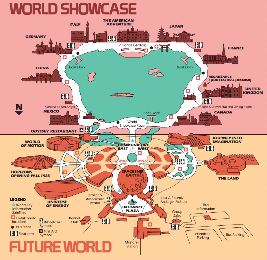 924x901 High Resolution Epcot Center Map