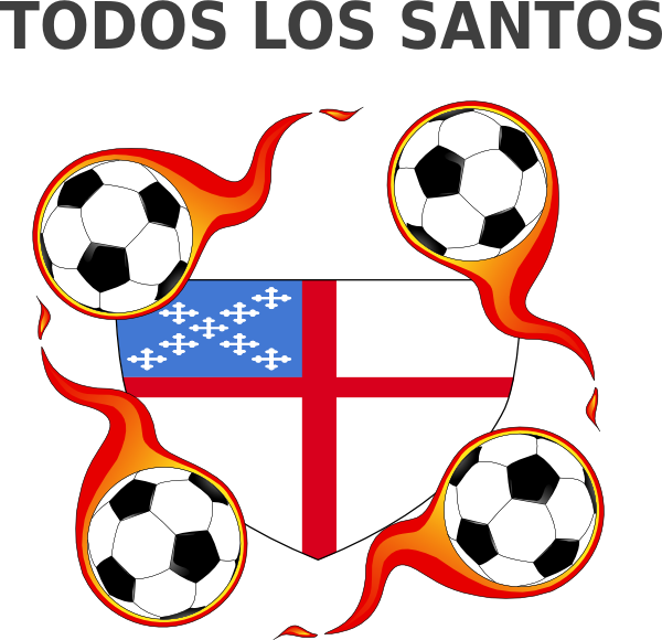600x580 Episcopal Shield Soccer With Fire Clip Art