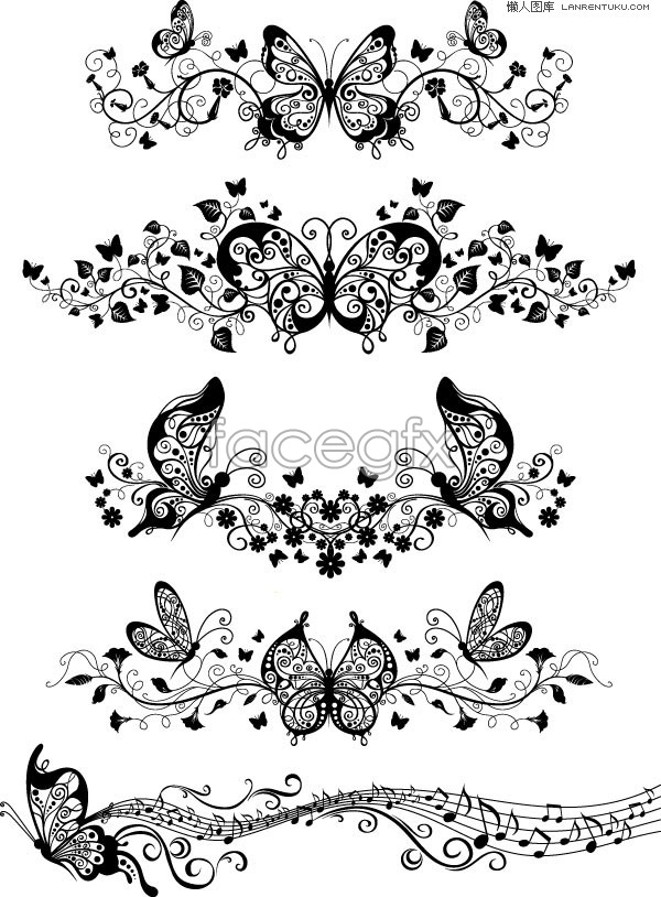 600x814 Several Beautiful Butterfly Pattern Vector Over Millions