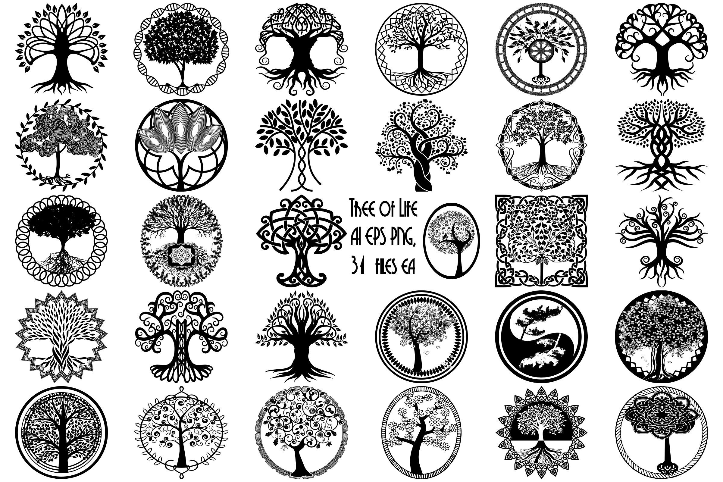 2400x1600 Tree Of Life Silhouettes Vector Png