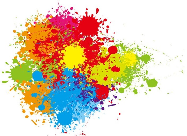 600x436 Abstract Colorful Splashes Vector Graphic Art Free Vector