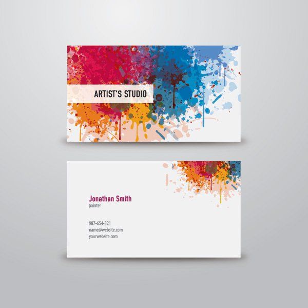 600x600 Artist Business Card Graphic Available Vector Format