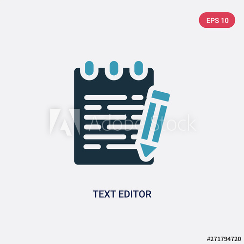500x500 Two Color Text Editor Vector Icon From Technology Concept