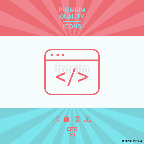 500x500 Code Editor Icon Stock Image And Royalty Free Vector