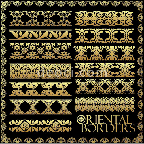 500x500 Vector Ornate Traditional Patterns Of Borders Material