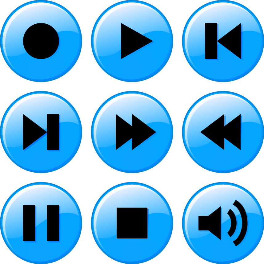 858x858 Music Player Icons Color Download Png Vector Free