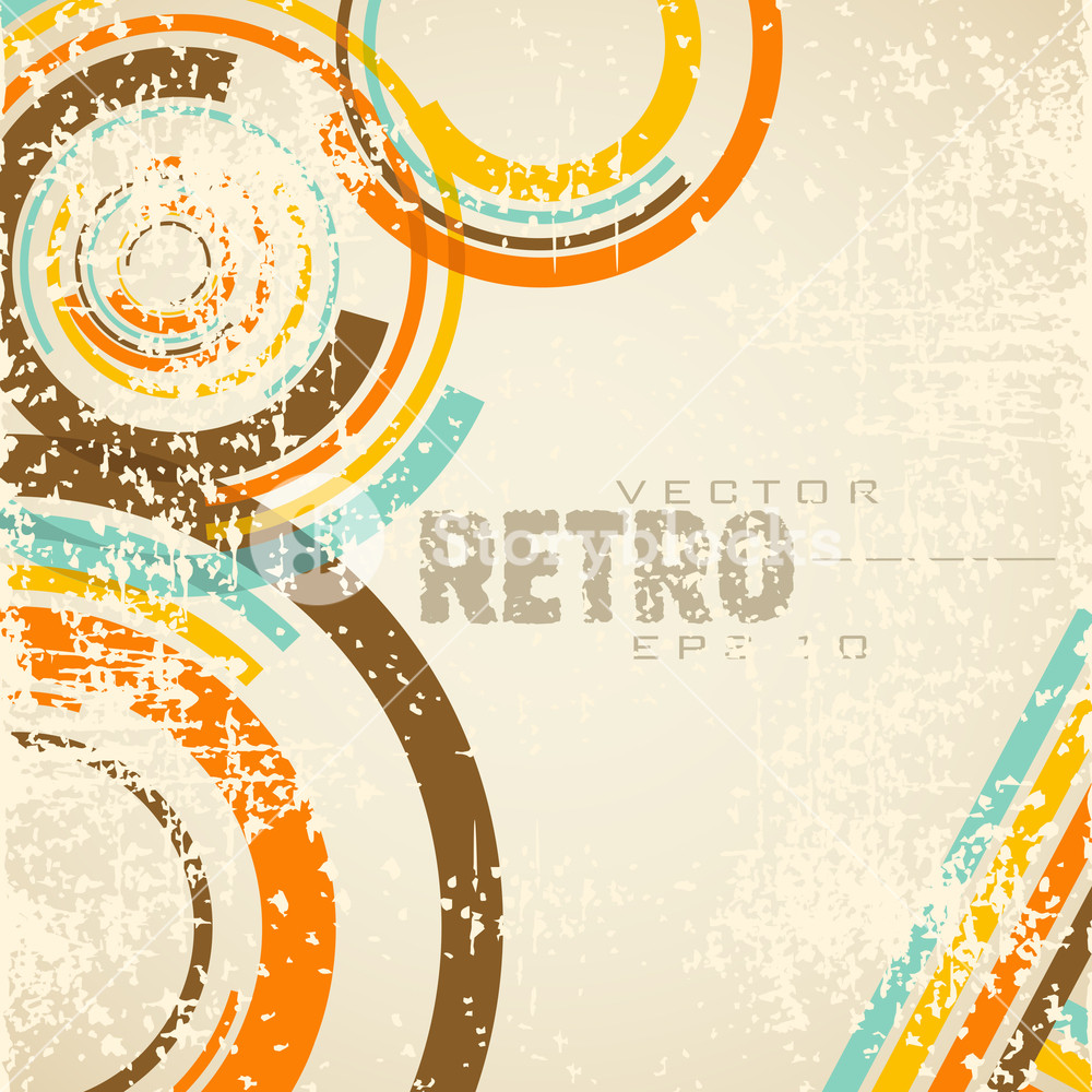 1000x1000 Retro Style Abstract Background With Grang And Vector