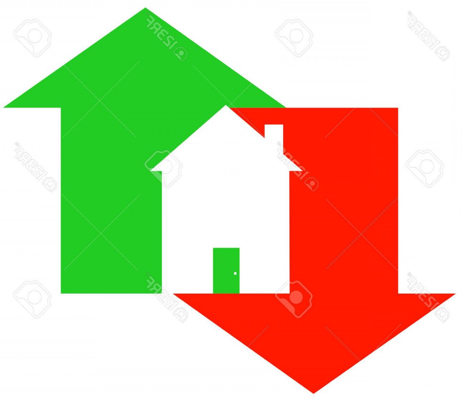 Photoup And Down Arrow With House Fluctuating Housing Market 1560x1348 Photoup And Down Arrow With House Fluctuating Housing Market