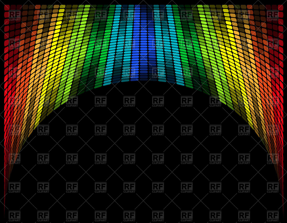 1200x933 Abstract Arched Multicolored Graphic Equalizer Vector Image
