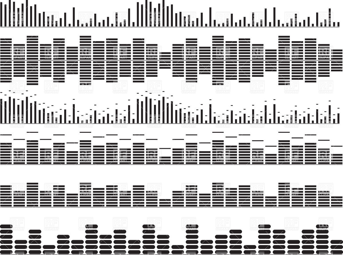 1200x893 Set Of Black Music Equalizers Vector Image Of Signs, Symbols, Maps