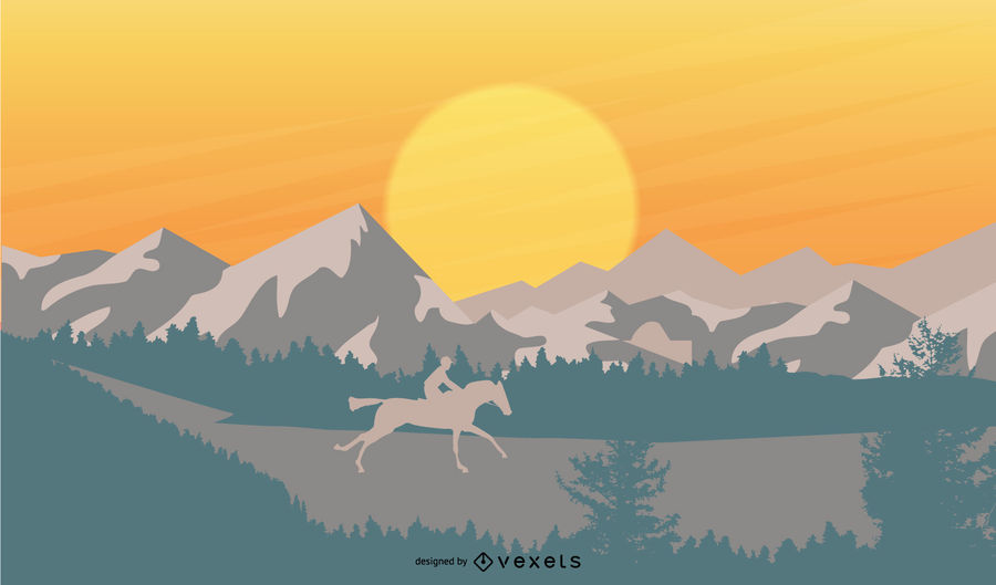 Sunset Vector Equestrian 900x529 Sunset Vector Equestrian