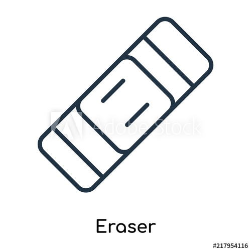 500x500 Eraser Icon Vector Isolated On White Background, Eraser Sign