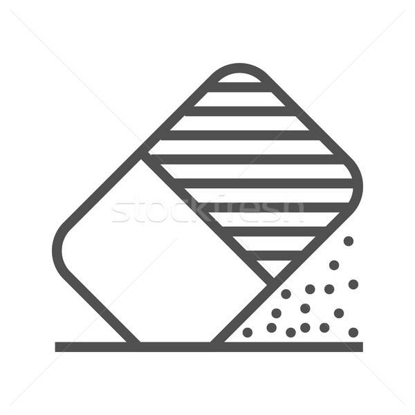 600x600 Eraser Tool Line Icon Vector Illustration Oleksii Afanasiev