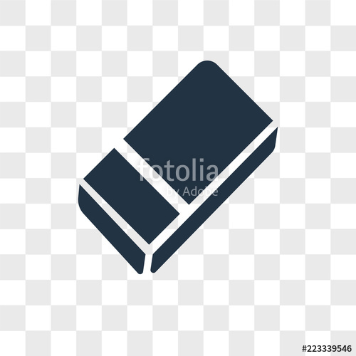 500x500 Eraser Vector Icon Isolated On Transparent Background, Eraser Logo