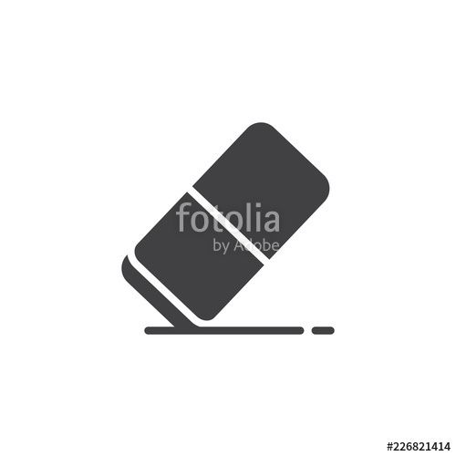 500x500 Eraser Vector Icon Filled Flat Sign For Mobile Concept And Web