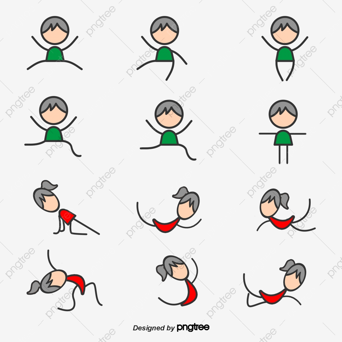1200x1200 Gymnastics Yoga Vector Material, Ergonomic, Gymnastics, Vector Png