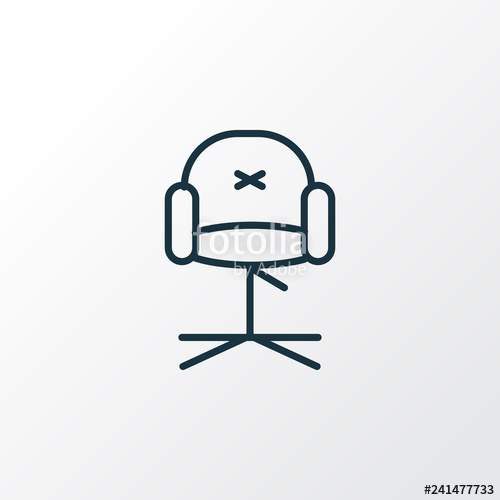 500x500 Stylish Chair Icon Line Symbol Premium Quality Isolated Ergonomic