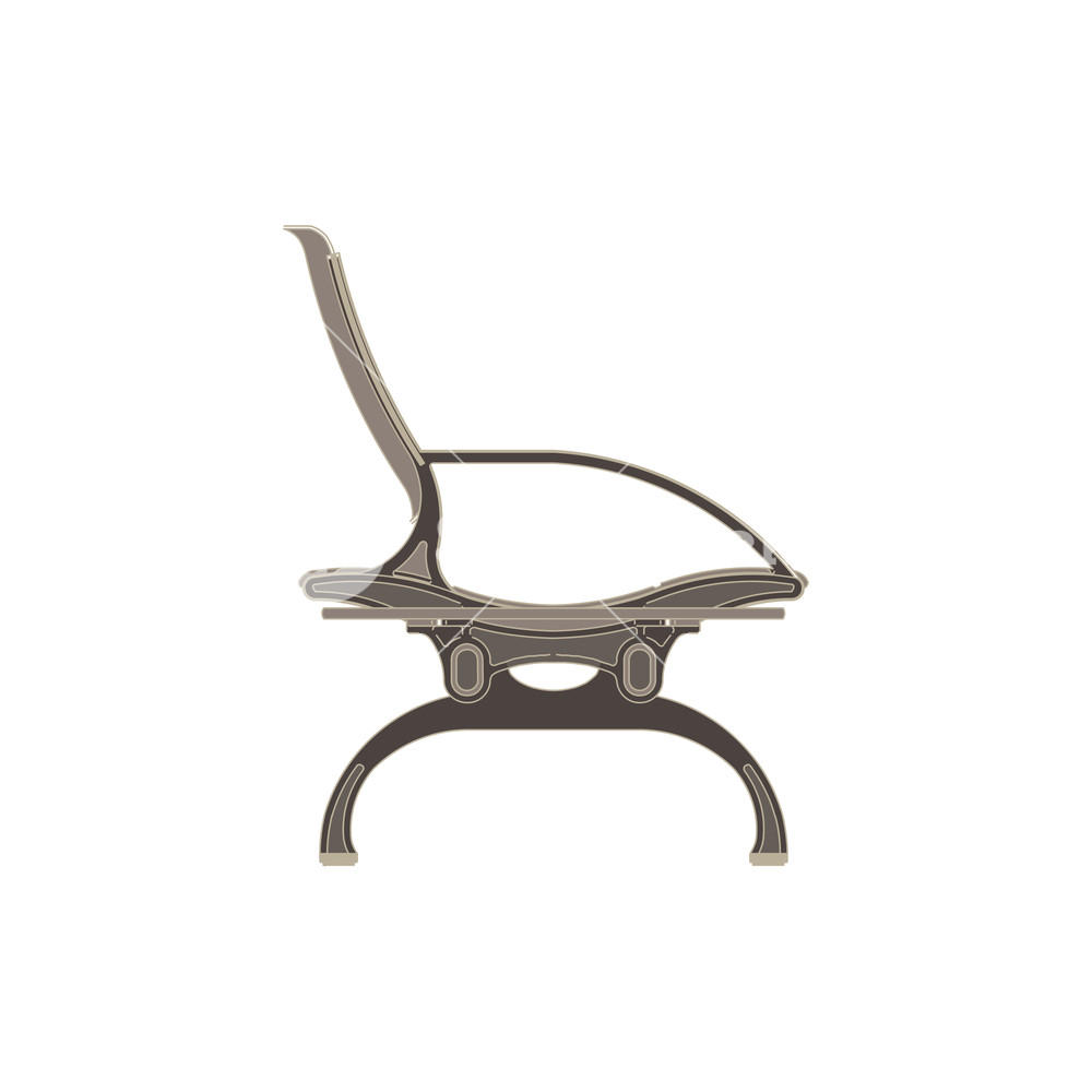 1000x1000 Vector Office Chair Flat Icon Isolated Furniture Side View