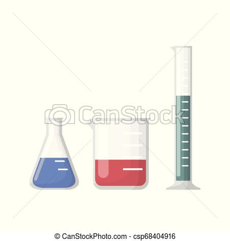 450x470 Chemical Laboratory Equipment, Erlenmeyer Flask, Beaker And Test