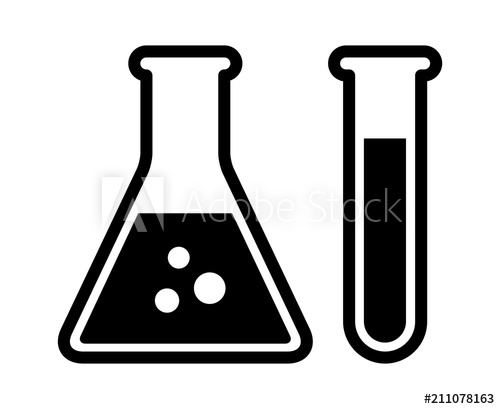 500x409 Chemistry Beakers With Erlenmeyer Flask And Test Tube Holding