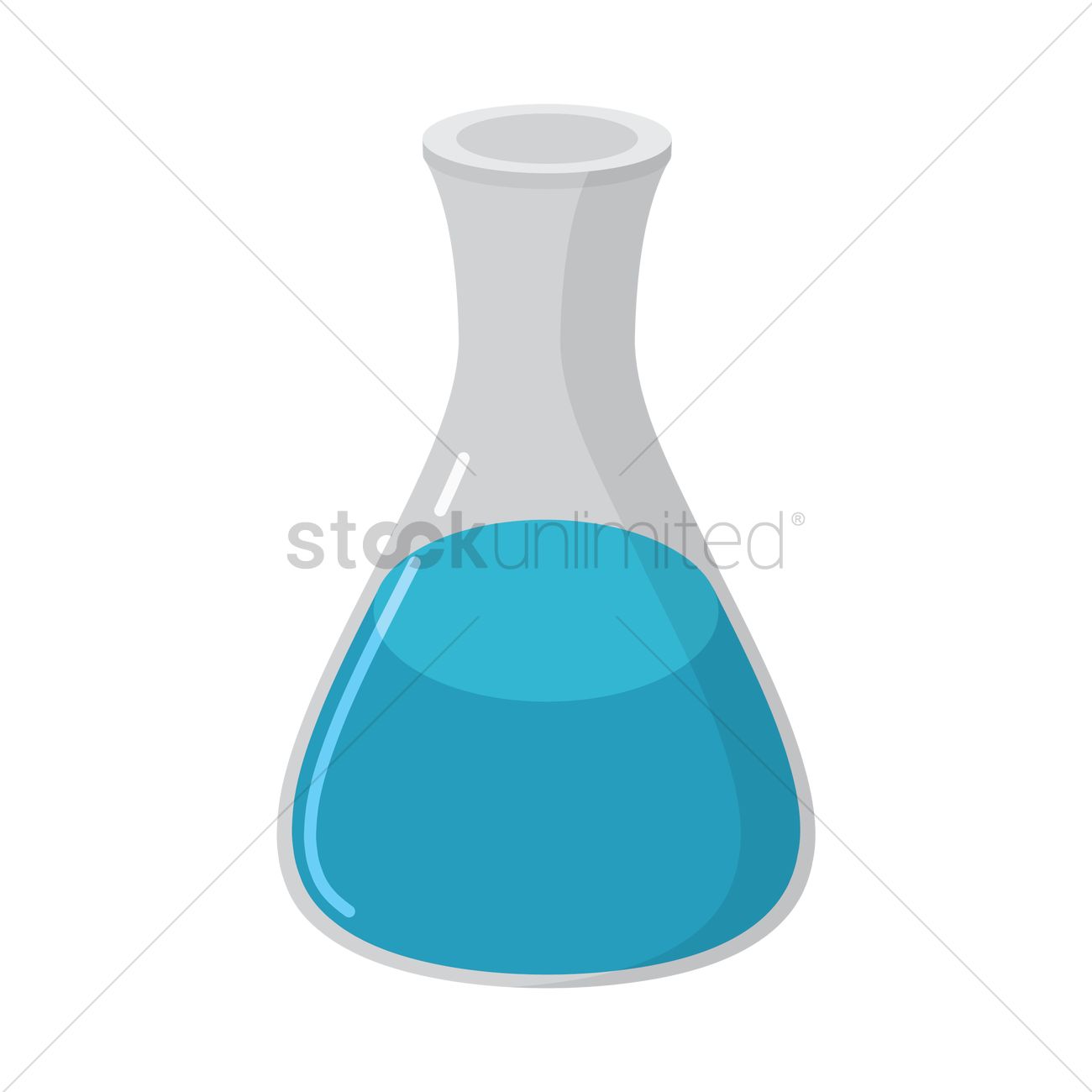 1300x1300 Conical Flask Vector Image