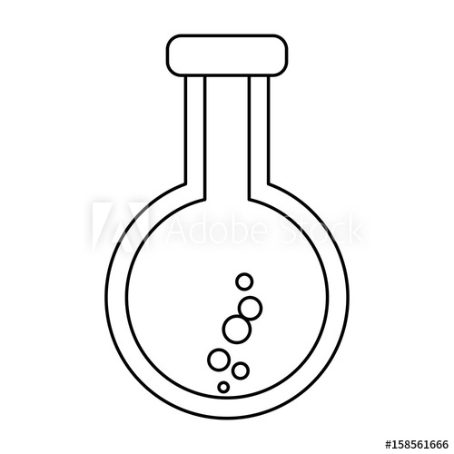 500x500 Erlenmeyer Flask, Chemistry Icon Vector Illustration Graphic