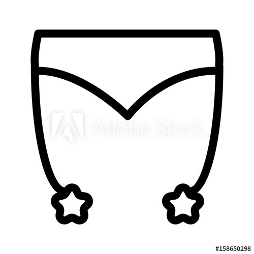500x500 Erotic Lingerie Simple Vector Icon Black And White Illustration