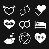 160x160 Erotic Vector Icon For Adult Only Content, Flat Illustration