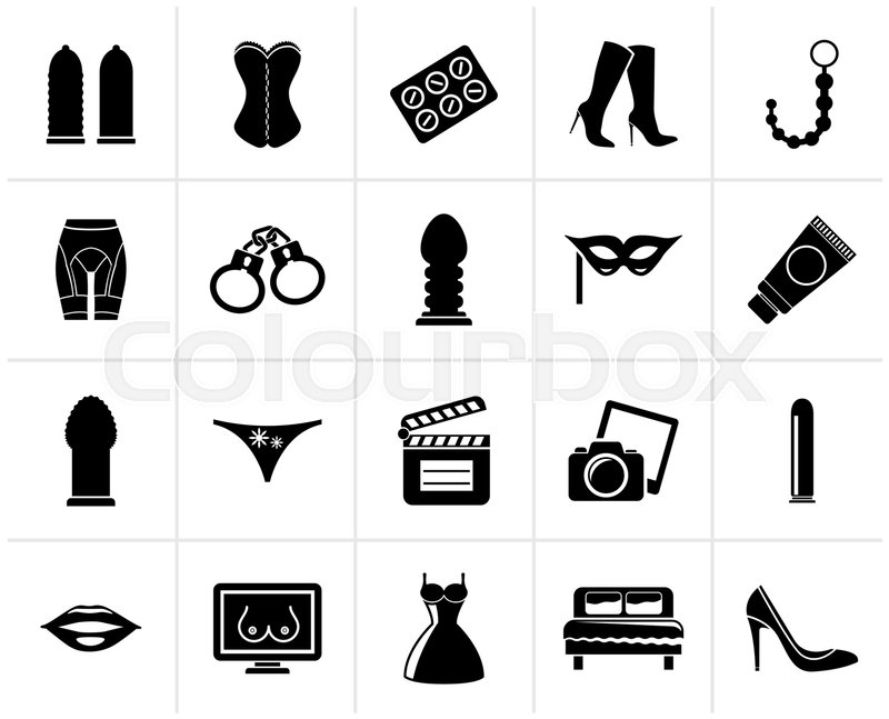 800x647 Black Sex, Erotic And Temptation Icons Stock Vector Colourbox