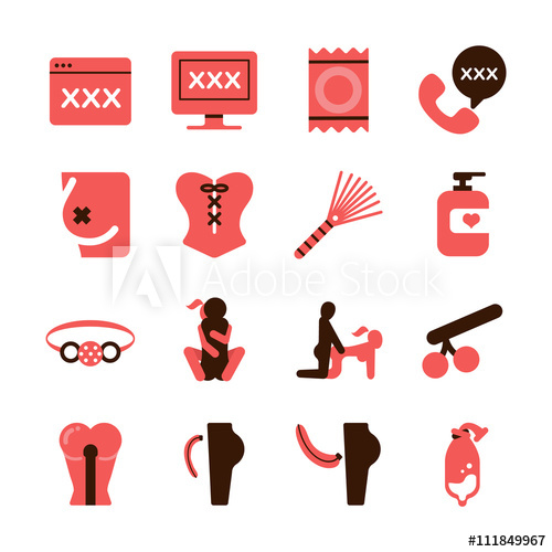 500x500 Stock Vector Illustration Erotic Icons Set