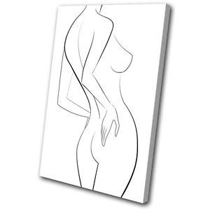 300x300 Erotic Vector Female Body Sexy Single Canvas Wall Art Picture