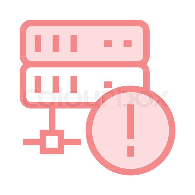 800x800 Server Error Vector Color Line Icon Stock Vector Colourbox