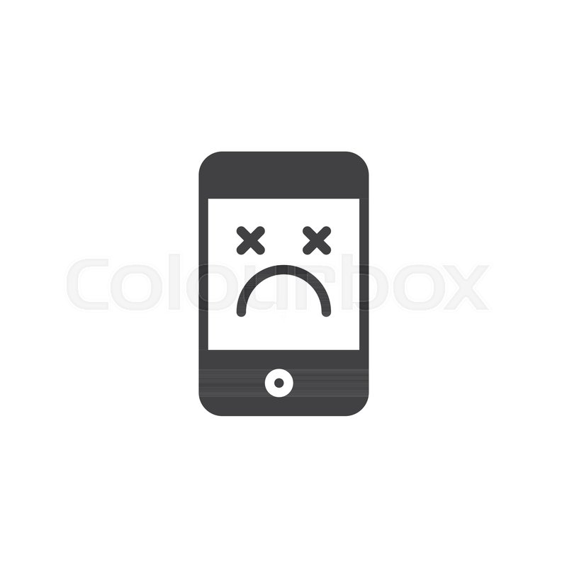 800x800 Smartphone Error Vector Icon Filled Stock Vector Colourbox