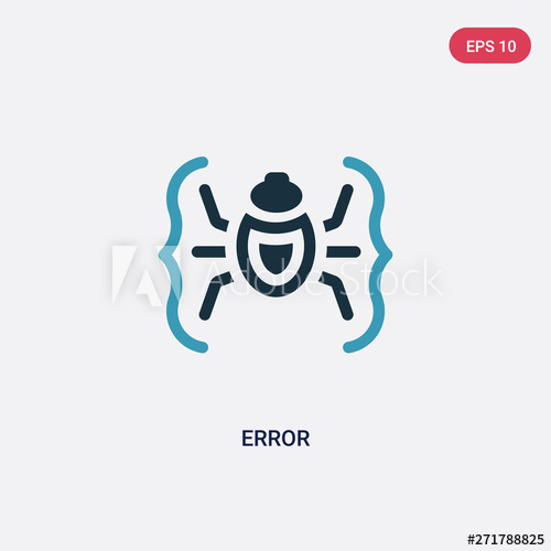 500x500 Two Color Error Vector Icon From Programming Concept Isolated