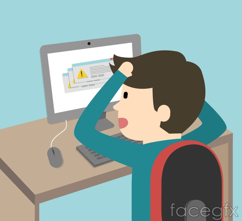 800x731 Cartoon Computer Program Error Vector Illustration Over Millions