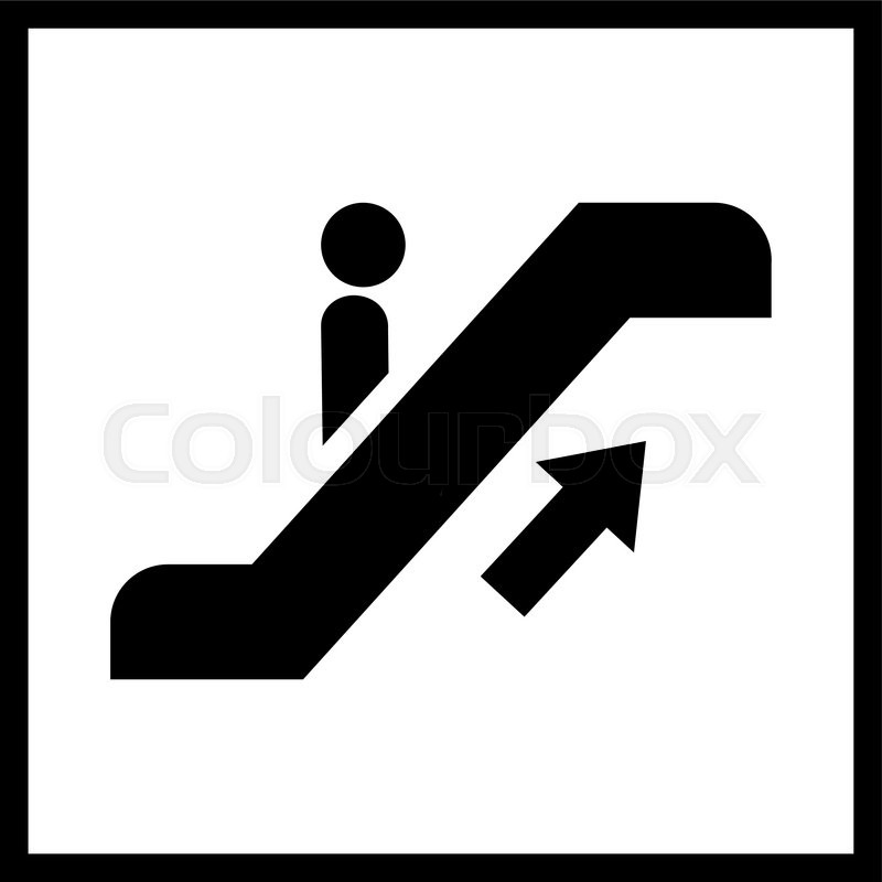800x800 Escalator Staircase Icon Vector Stock Vector Colourbox