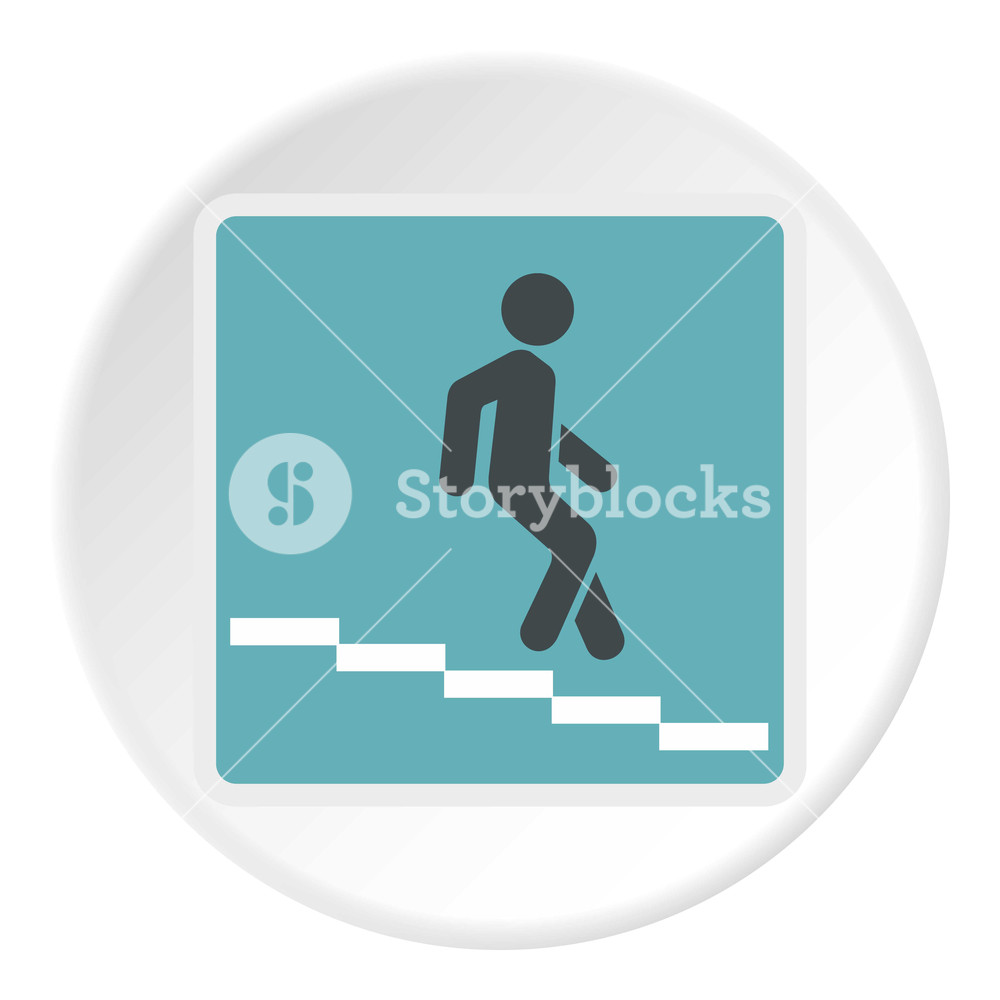 1000x1000 Sign Escalator Icon Flat Illustration Of Sign Escalator Vector