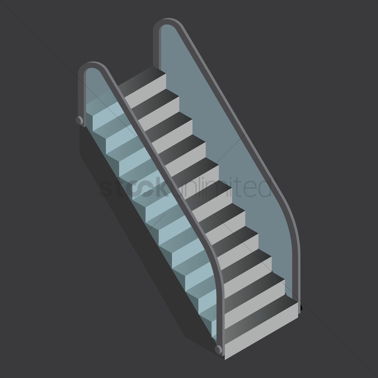 1300x1300 Escalator Vector Image