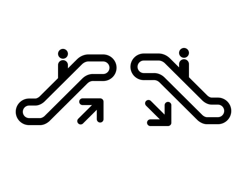800x566 Escalator Vector Signs Simple Vector Icons Vector Icons