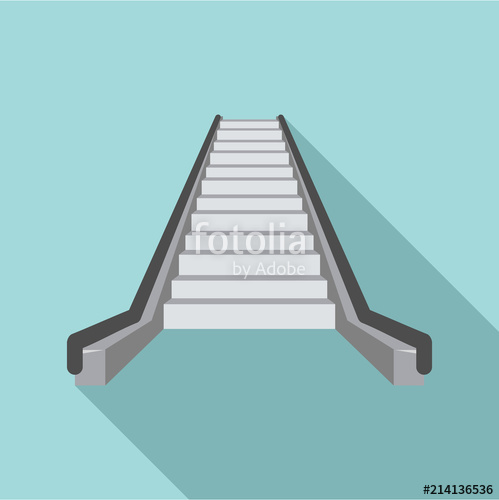 499x500 Escalator Icon Flat Illustration Of Escalator Vector Icon For Web