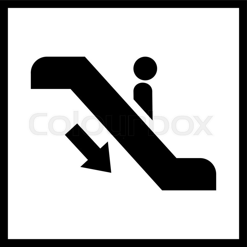 800x800 Escalator Staircase Icon Vector Stock Vector Colourbox