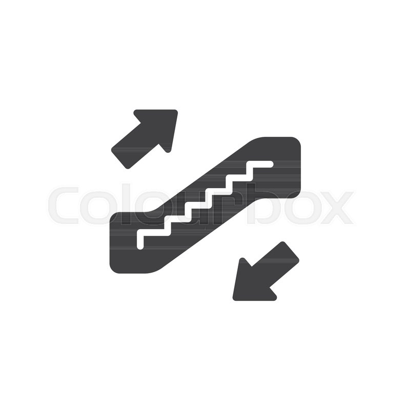 800x800 Escalator Vector Icon Filled Flat Stock Vector Colourbox