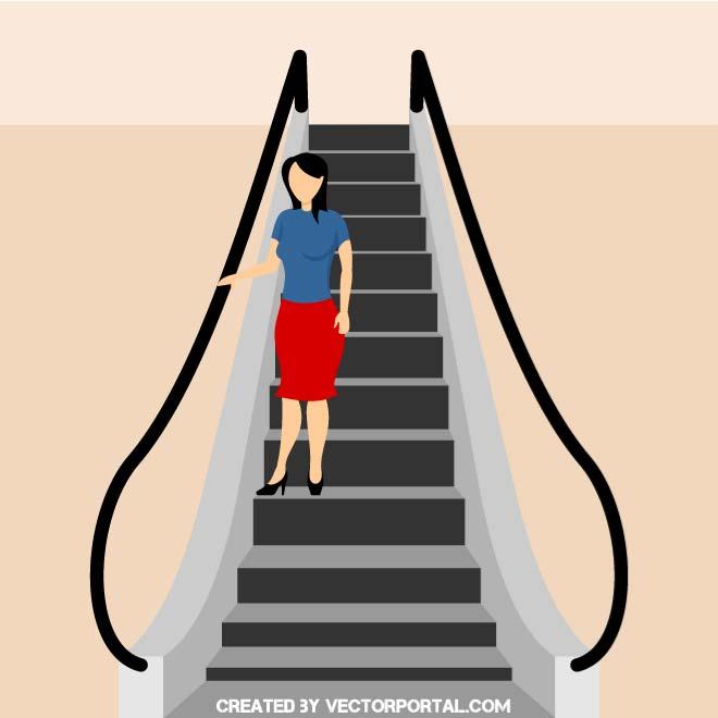 660x660 Escalator Vector Image