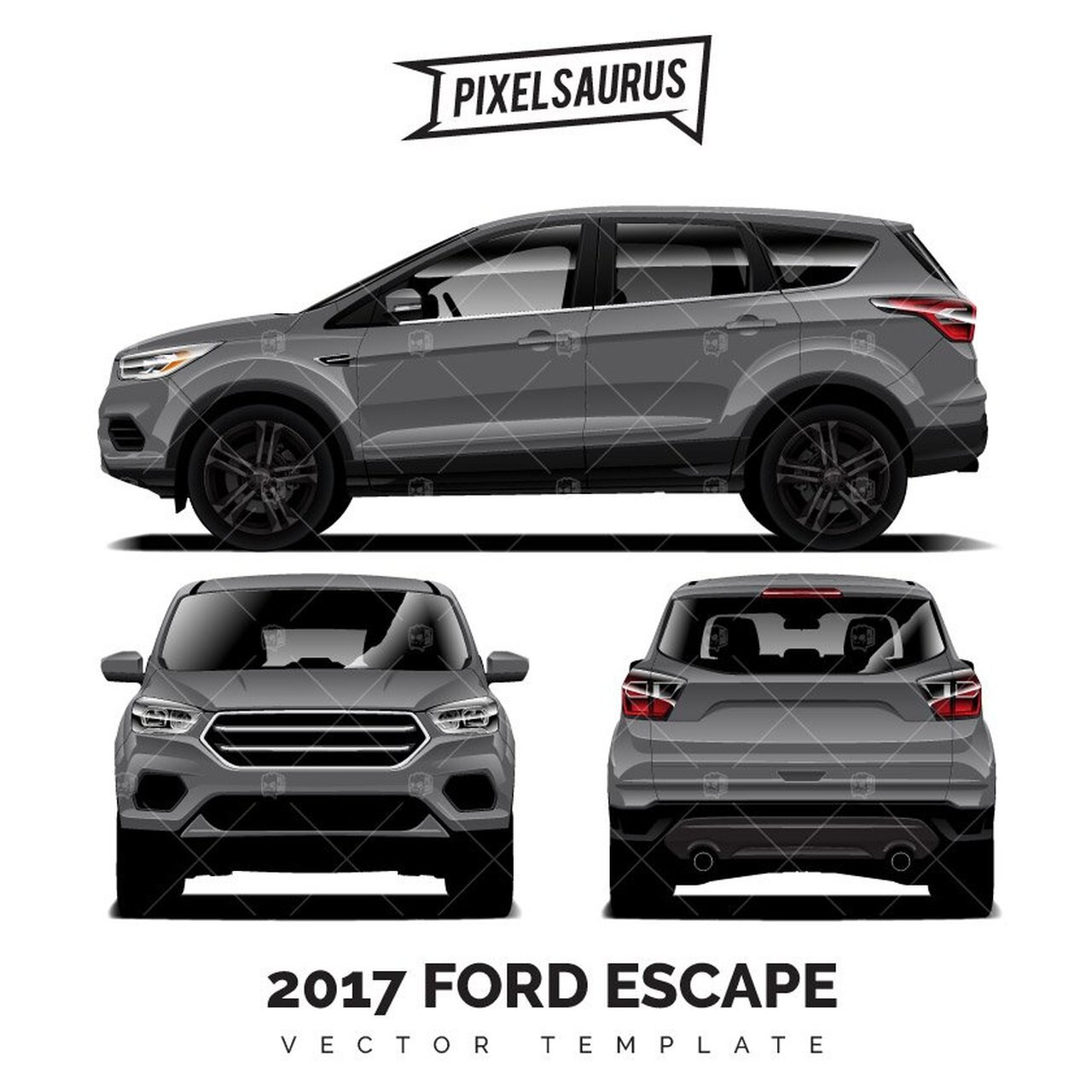 1280x1280 Ford Escape Vector Template