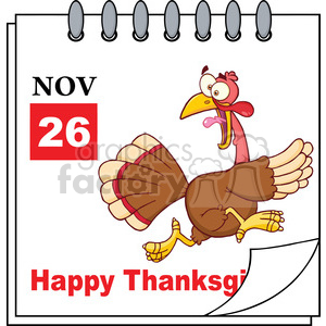 300x300 Royalty Free Rf Clipart Illustration Cartoon Calendar